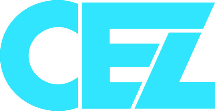 Letter CEZ logo design on transparent background, CEZ letter logo