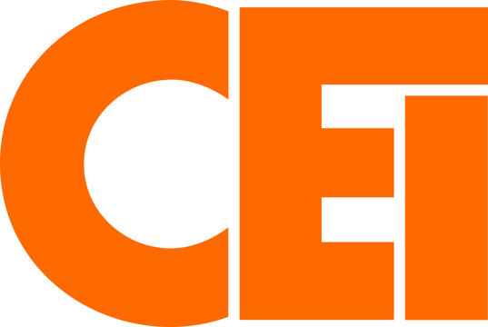 Letter CEI logo design on transparent background, CEI letter logo