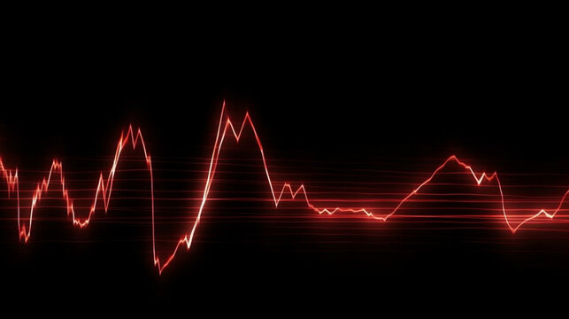 heart rhythm digital graph Generated AI