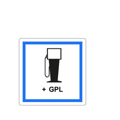 Panneau poste de distribution de carburant et ravitaillement en GPL