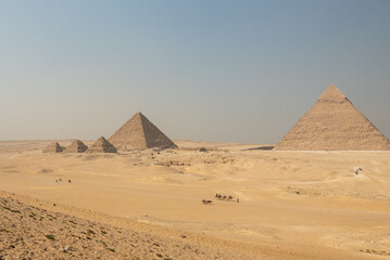 Fototapeta na wymiar Giza Pyramids in Cairo, Egypt