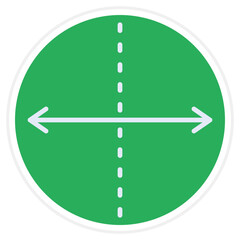 Diameter Sticker Icon