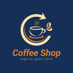 Coffee shop logo design template