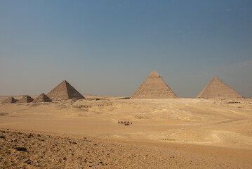 Fototapeta na wymiar Giza Pyramids Plato in Egypt
