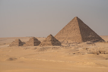 Fototapeta na wymiar Giza Pyramids View in Cairo, Egypt