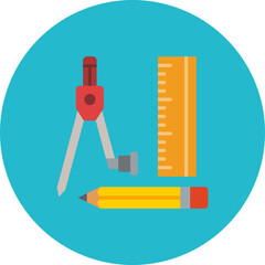 Drawing Tool Multicolor Circle Flat Icon