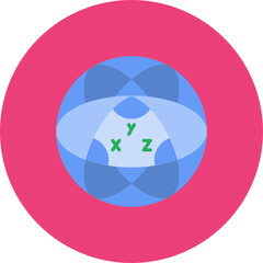 Sphere Multicolor Circle Flat Icon