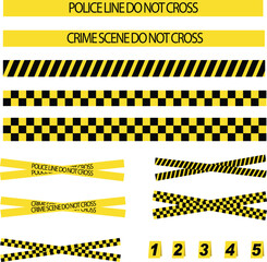 Police line do not cross vector. Caution tape clipart. crime scene