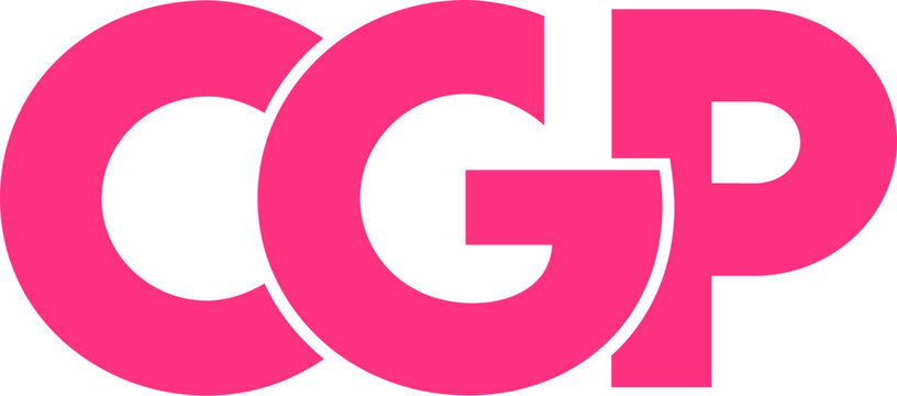 Letter CGP logo design on transparent background, CGP letter logo