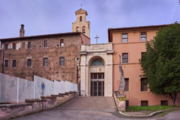 Fototapeta na wymiar Basilica di S Cosima e Damiano paleochristian church in Rome, Italy