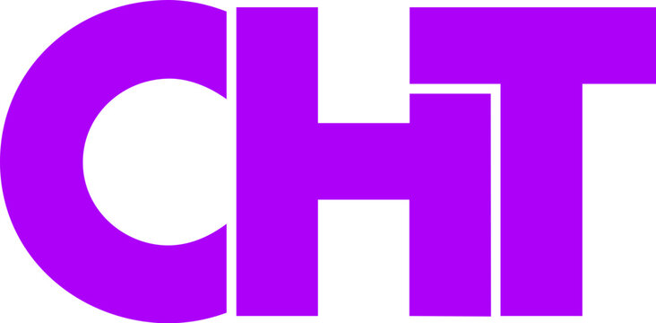 Letter CHT logo design on transparent background, CHT letter logo