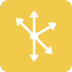 Axis Multicolor Round Corner Glyph Inverted Icon