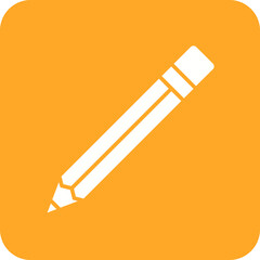 Pencil Multicolor Round Corner Glyph Inverted Icon