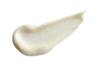 Sample of natural scrub isolated on white, top view