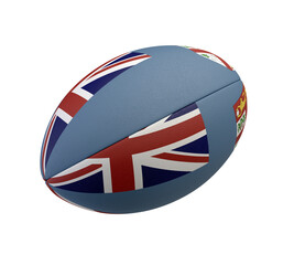 Rugby Ball And Fiji Flag Design