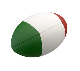 Rugby Ball And Italy Flag Design
