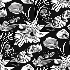black and white seamless pattern