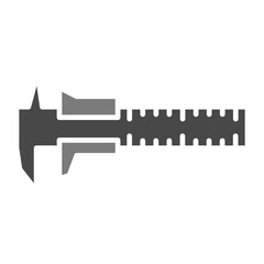 Vernier Caliper Greyscale Glyph Icon