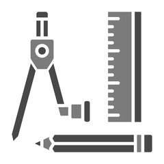 Drawing Tool Greyscale Glyph Icon