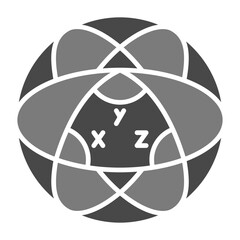 Sphere Greyscale Glyph Icon