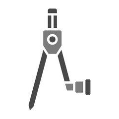 Compass Greyscale Glyph Icon