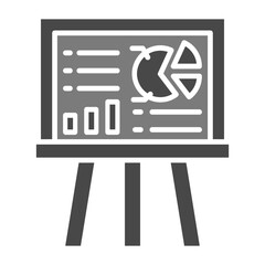 Statistics Greyscale Glyph Icon