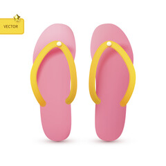 Beach sneakers. Summer vacation colorful element.