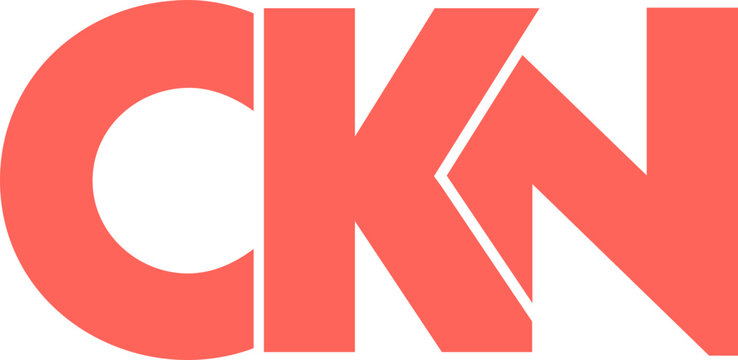 Letter CKN logo design on transparent background, CKN letter logo