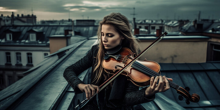 violinist on the roof Generated AI