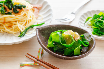 カンゾウナの酢みそ和え