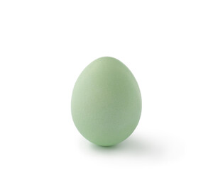 green easter egg isolated on white background