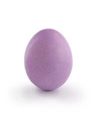 violet easter egg isolated on white background