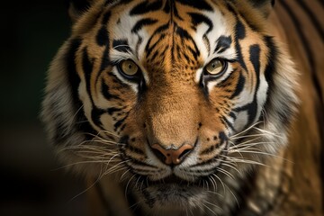 Fototapeta na wymiar Bengal tiger portrait. AI