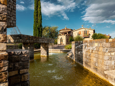 View of Frontino's village in the Italian region of Marche.