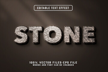 Stone 3d modern editable text effect