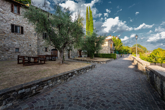 View of Frontino's village in the Italian region of Marche.
