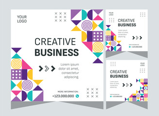 Modern post instagram business marketing template design