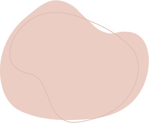 Abstract blotch shape. Liquid boho shape elements.