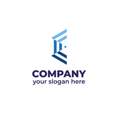Line company abstract logo design