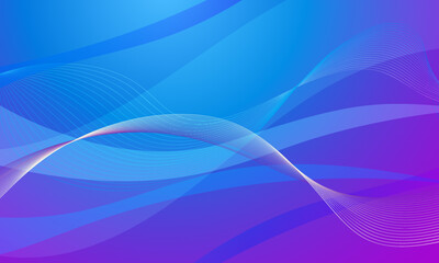 abstrac blue purple gradient with lines curve wave background