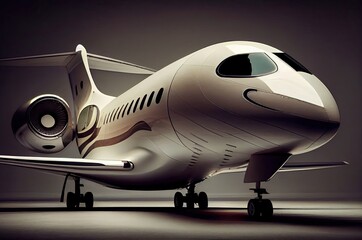 Private Jet Luxury Travel Backdrop Generative AI