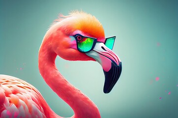 Pink Beach Flamingo Ready To Travel Generative AI