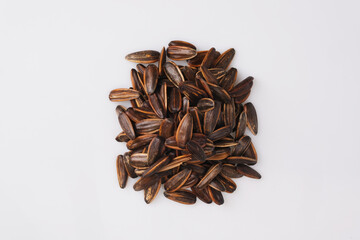 sunflower seeds isolated on white background