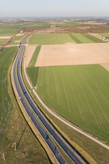 Fototapeta na wymiar aerial view of the highway
