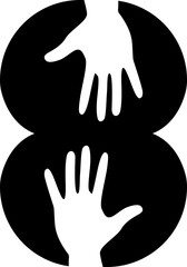 8 Letter includes Hand Icon