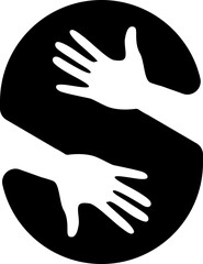 S Letter includes Hand Icon