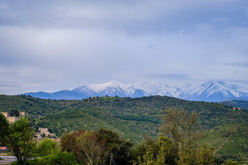 View of the Pyrenees in France.