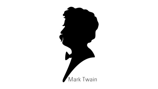 Mark Twain silhouette