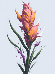 Gladiolus flower. AI generated illustration