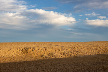 Fototapeta na wymiar Desert sand in the golden hour, Fuerteventura